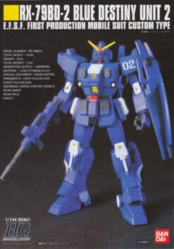 Bandai HGUC 077 Gundam RX-79BD-2 BLUE DESTINY 1/144 Scale Kit 6 Bandai HGUC 077 Gundam RX-79BD-2 BLUE DESTINY 1/144 Scale Kit -Model Toys 0814 3 74733.1298357006