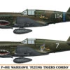 Hasegawa 02082 P-40E Warhawk Flying Tigers Combo 1/72 Scale Kit
