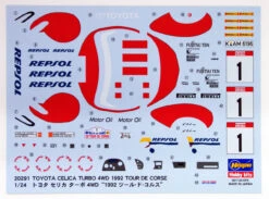 Hasegawa 20291 Toyota Celica Turbo 4WD 1992 Tour De Corse 1/24 Scale Kit -Model Toys 20291 c 72880.1489485029