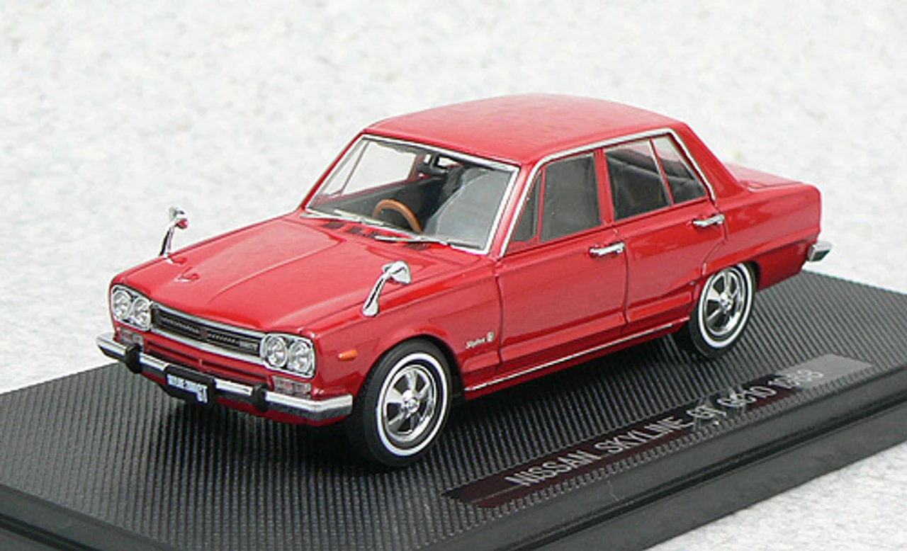Ebbro 43937 NISSAN SKYLINE 2000GT GC10 1968 Red 1/43 Scale 1 Ebbro 43937 NISSAN SKYLINE 2000GT GC10 1968 Red 1/43 Scale