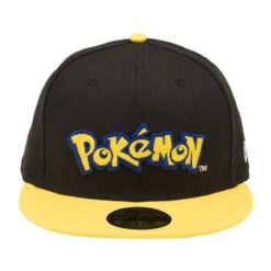 Pokemon Center Original NEW ERA 59FIFTY Cap Pokemon Logo Yellow