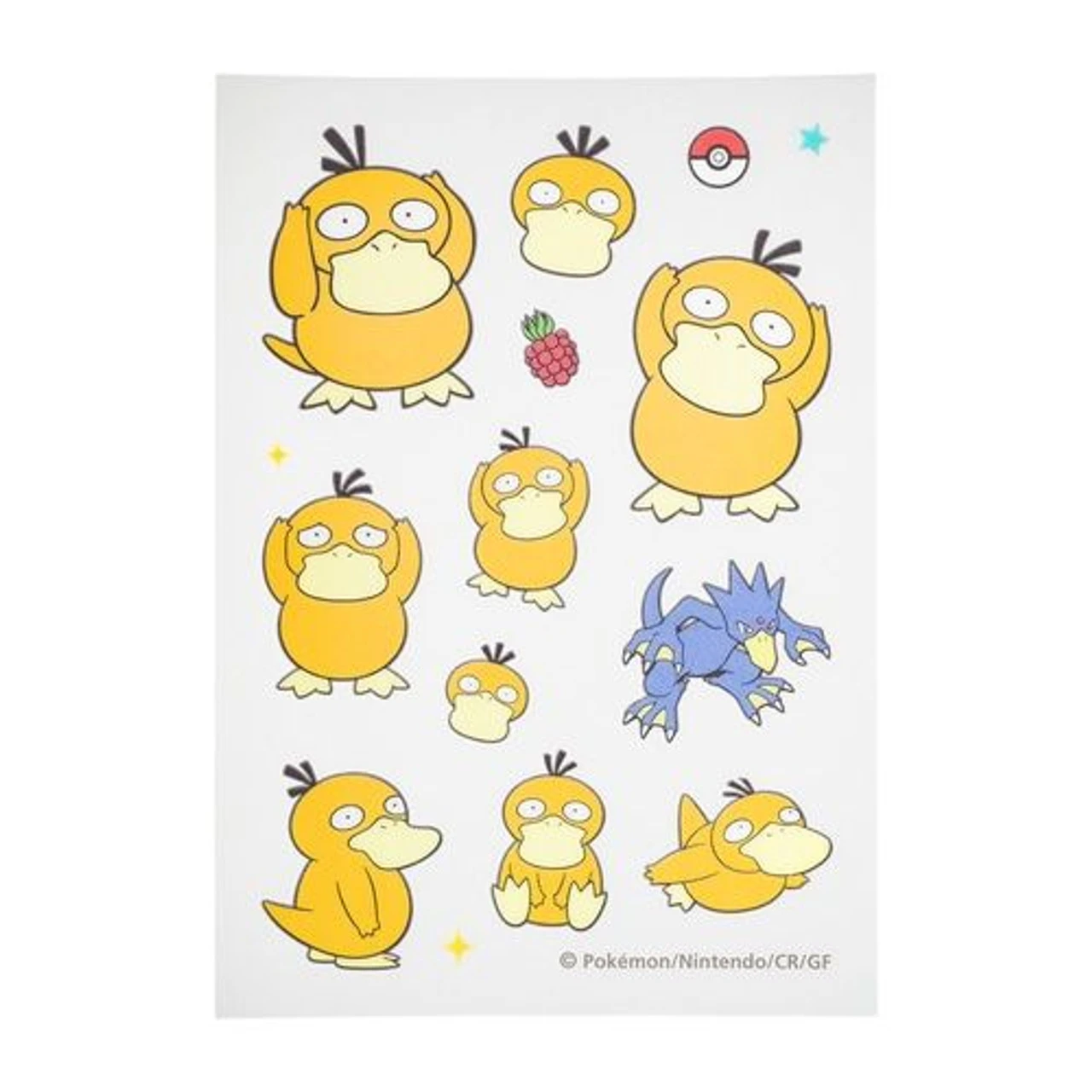 Pokemon Center Original Irodo Fabric Transfer Sticker - Psyduck Golduck 1 Pokemon Center Original Irodo Fabric Transfer Sticker - Psyduck Golduck