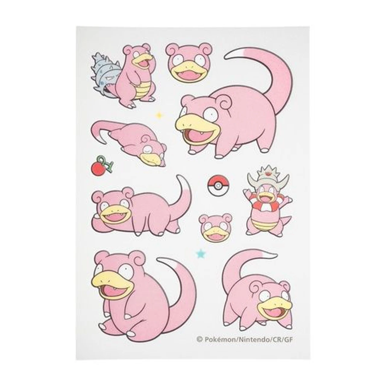 Pokemon Center Original Irodo Fabric Transfer Sticker - Slowbro Slowking 1 Pokemon Center Original Irodo Fabric Transfer Sticker - Slowbro Slowking