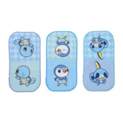 Pokemon Center Original Pocket Towel Set Of 3 Pieces Playroom Squirtle & Piplup & Sobble