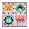 Pokemon Center Original Mini Hand Towel Paldea Tile Pattern -Red-