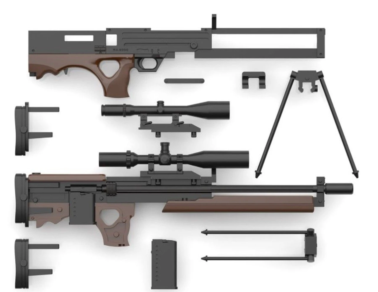 Tomytec Military Series 1/12 Little Armory LADF15 Dolls Front Line WA2000 Type Plastic Model 6 Tomytec Military Series 1/12 Little Armory LADF15 Dolls Front Line WA2000 Type Plastic Model - Image 6