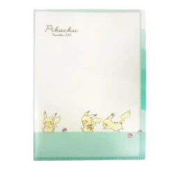 Pokemon Center Original 5 Index Clear Folder Pikachu Number 025 Playing Tag