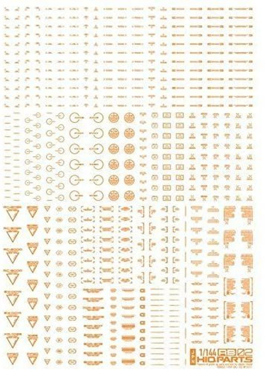 HiQparts 1/144 RB02 Caution Mark Decal One Color Orange 2 HiQparts 1/144 RB02 Caution Mark Decal One Color Orange - Image 2