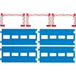 Takara Tomy Pla-Rail Plarail R-04 Straight Double-Track (4 Pcs) With Catenary Poles
