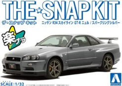 Aoshima The Snap Kit No.11-E 1/32 Nissan R34 Skyline GT-R Nur (Sparkling Silver) Plastic Model -Model Toys 4905083062548 0575552218746a7c94244d9d9ee3e6d1 31869.1639730012