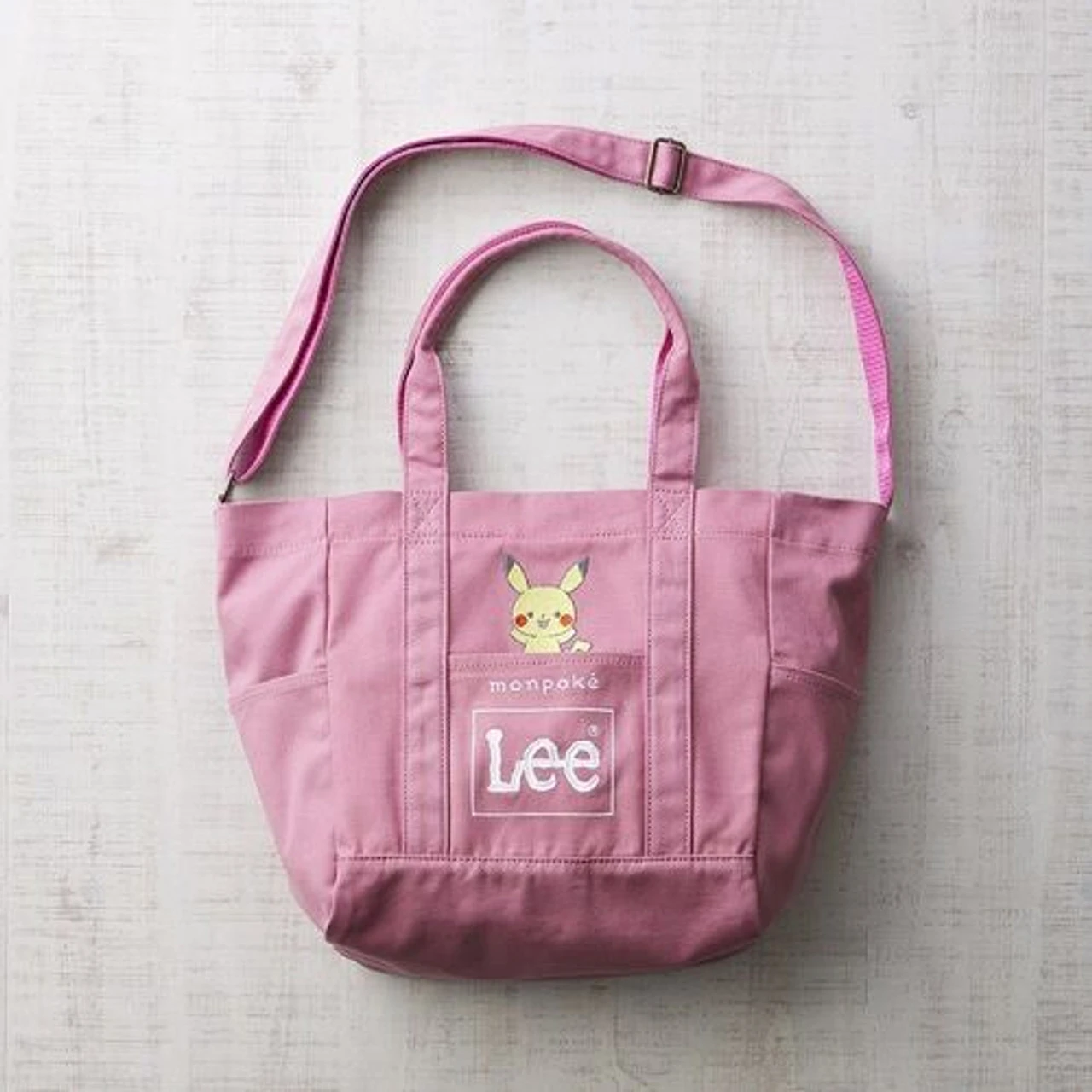 Pokemon Center Monpoke Cotton Carry Bag PINK 3 Pokemon Center Monpoke Cotton Carry Bag PINK - Image 3