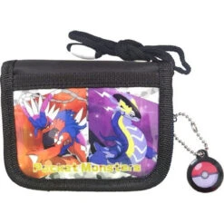 Sun Art Pokemon Center Wallet With Neck Strap Black