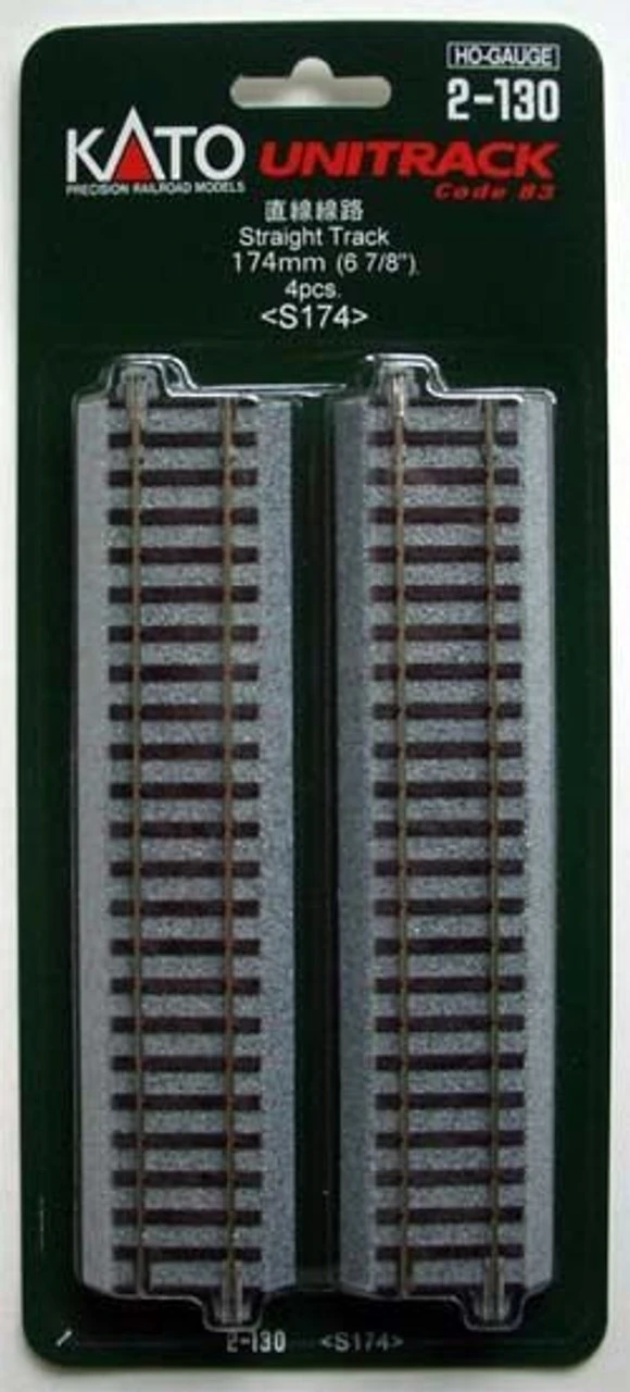 Kato 2-130 174mm (6 7/8') Straight Track S174 (4 Pcs.) (HO Scale) 1 Kato 2-130 174mm (6 7/8') Straight Track S174 (4 Pcs.) (HO Scale)