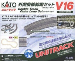 Kato 20-876 UNITRACK Variation Set V16 Double Track Outer Loop Set (N Scale)