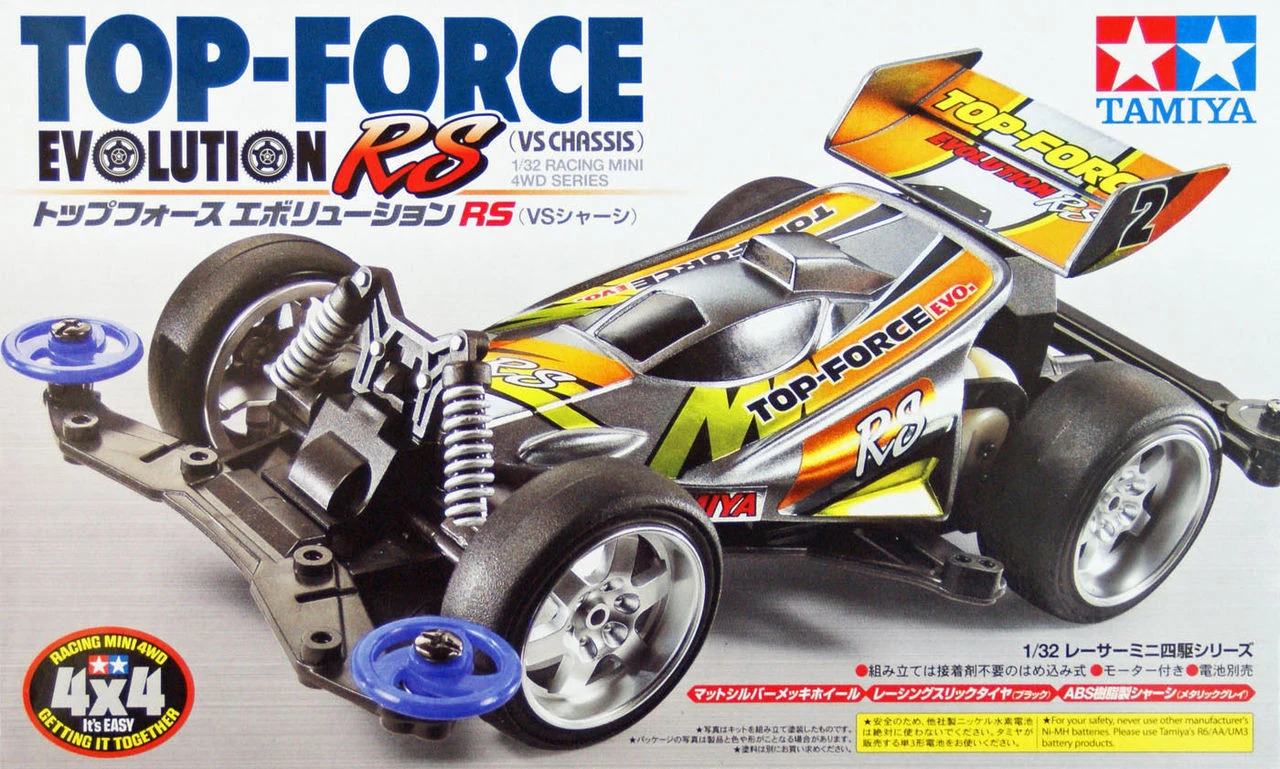 Tamiya 18076 Mini 4WD Top-Force Evolution RS (VS Chassis) 1/32 1 Tamiya 18076 Mini 4WD Top-Force Evolution RS (VS Chassis) 1/32