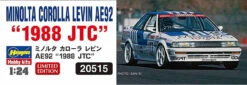 Hasegawa 1/24 Minolta Corolla Levin AE92 '1998 JTC' Plastic Model -Model Toys 4967834205154 a81e2c8c641169f506b17c8fee560601 16500.1645497739