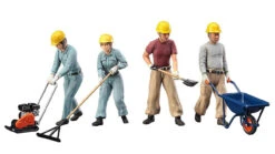 Hasegawa 1/35 Construction Workers Set A Plastic Model -Model Toys 4967834660038 2 89814.1623134348