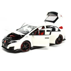 Ebbro 81066 Honda CIVIC TYPE R 2015 (Japanese License Plate) ChampionShip White 1/18 Scale -Model Toys 5 67952.1496133653