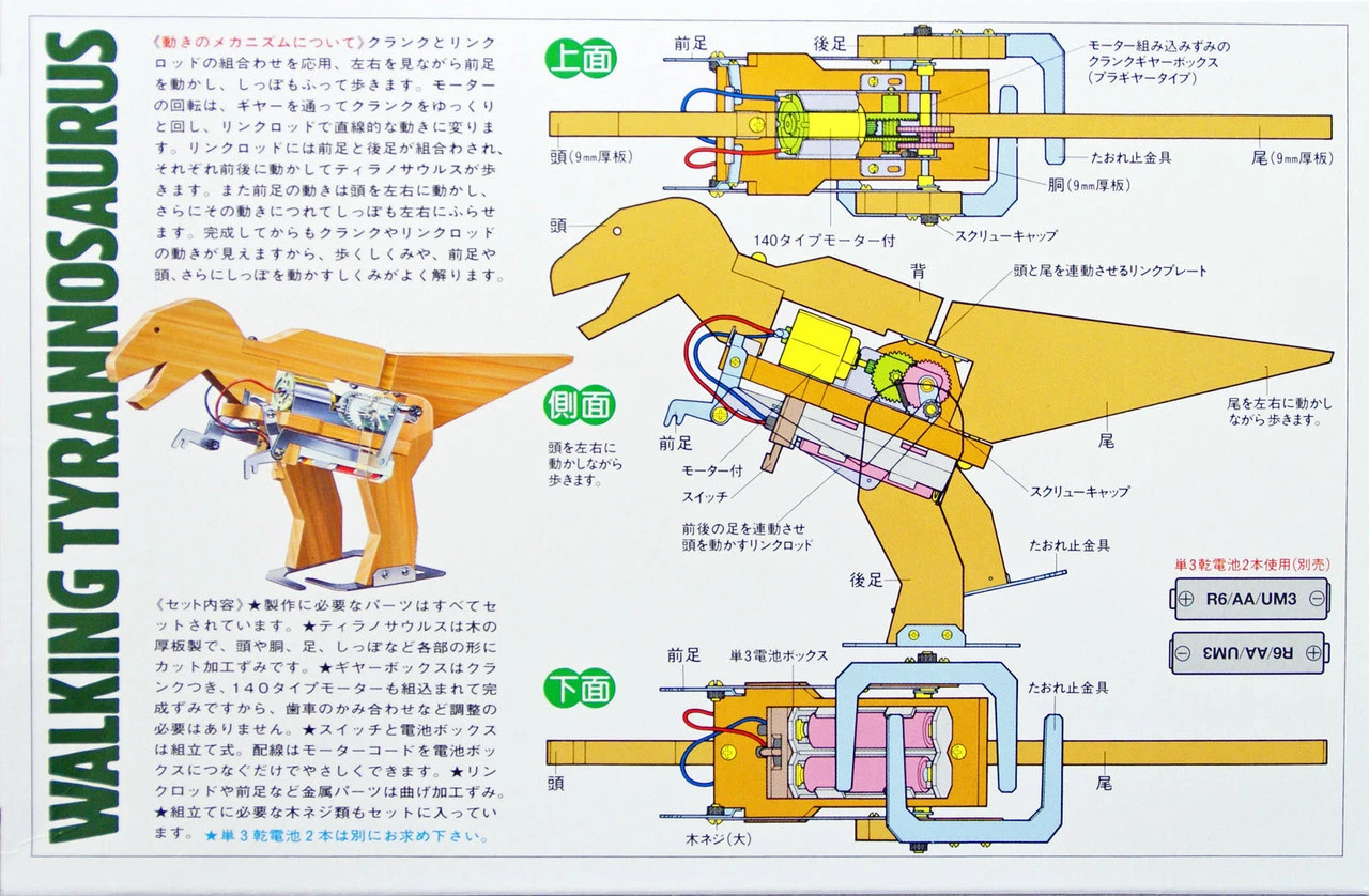 Tamiya 70089 Walking Tyrannosaurus Set 2 Tamiya 70089 Walking Tyrannosaurus Set - Image 2