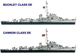 Pit-Road Skywave SPW-22 US Navy Destroyer Escort DE-99 Cannon& DE-51 Buckley Class 1/700 Scale Kit -Model Toys 7 57254.1522909682