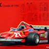 Fujimi GP4 090382 F1 Ferrari 126CK 1981 Canada GP 1/20 Scale Kit 090382